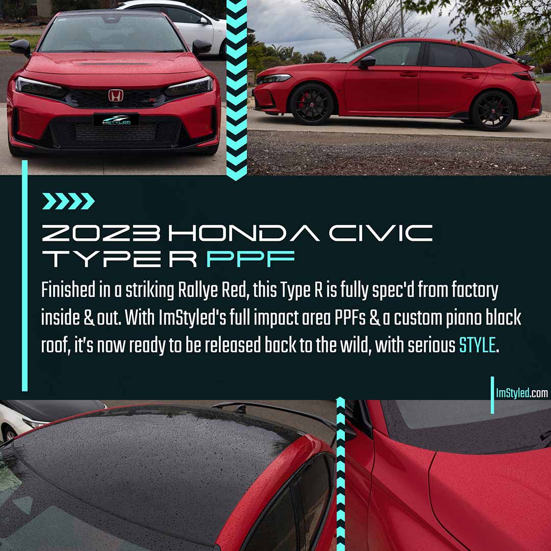 imstyled honda civic typer geelong melbourne ppf vinyl wrap car paint protection films